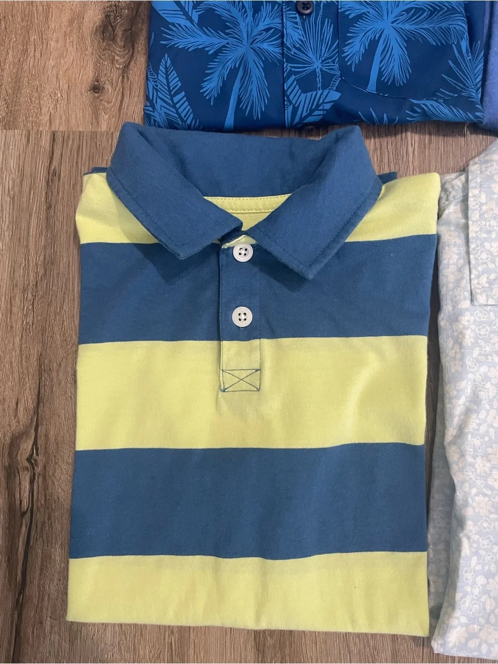 Old Navy Boys Mixed Blue & Green Polo and Button Down Shirts Bundle